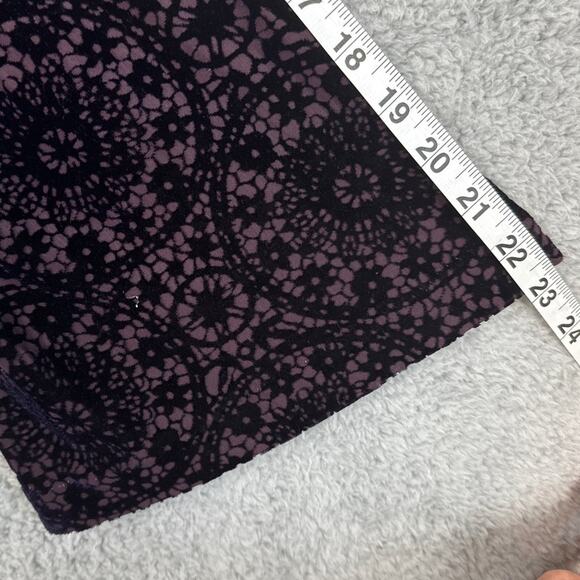 Adrianna Papell Dress Velvet Burnout Purple Tonal Geometric Size 10 Whimsigoth - Picture 6 of 9